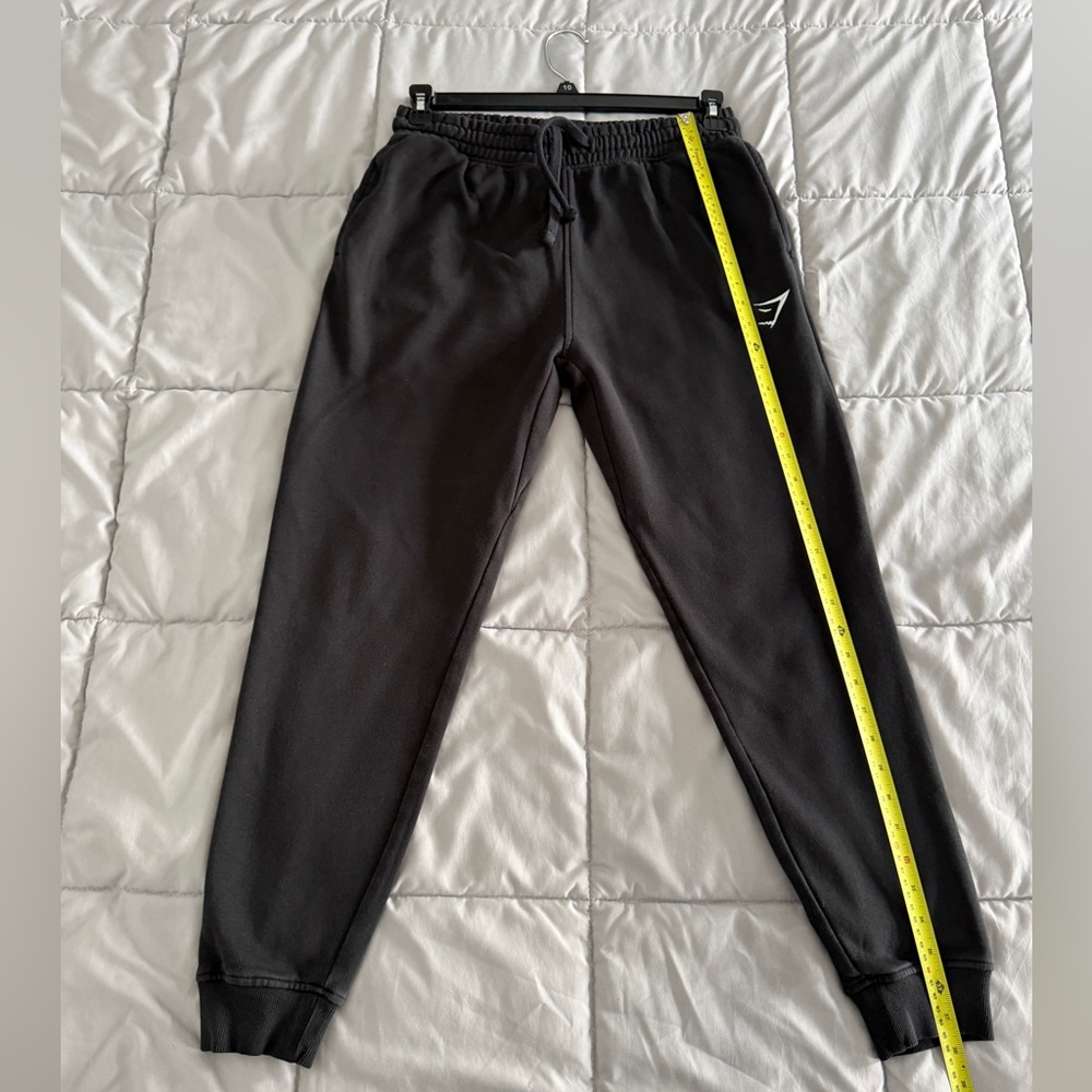 Gymshark EUC Black Tapered Joggers Athletic Fleece Sweatpants Men’s M Gym Fit - Picture 10 of 16